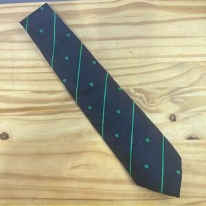 *2/$20* Millars of Ireland Shamrock Navy and Green Tie